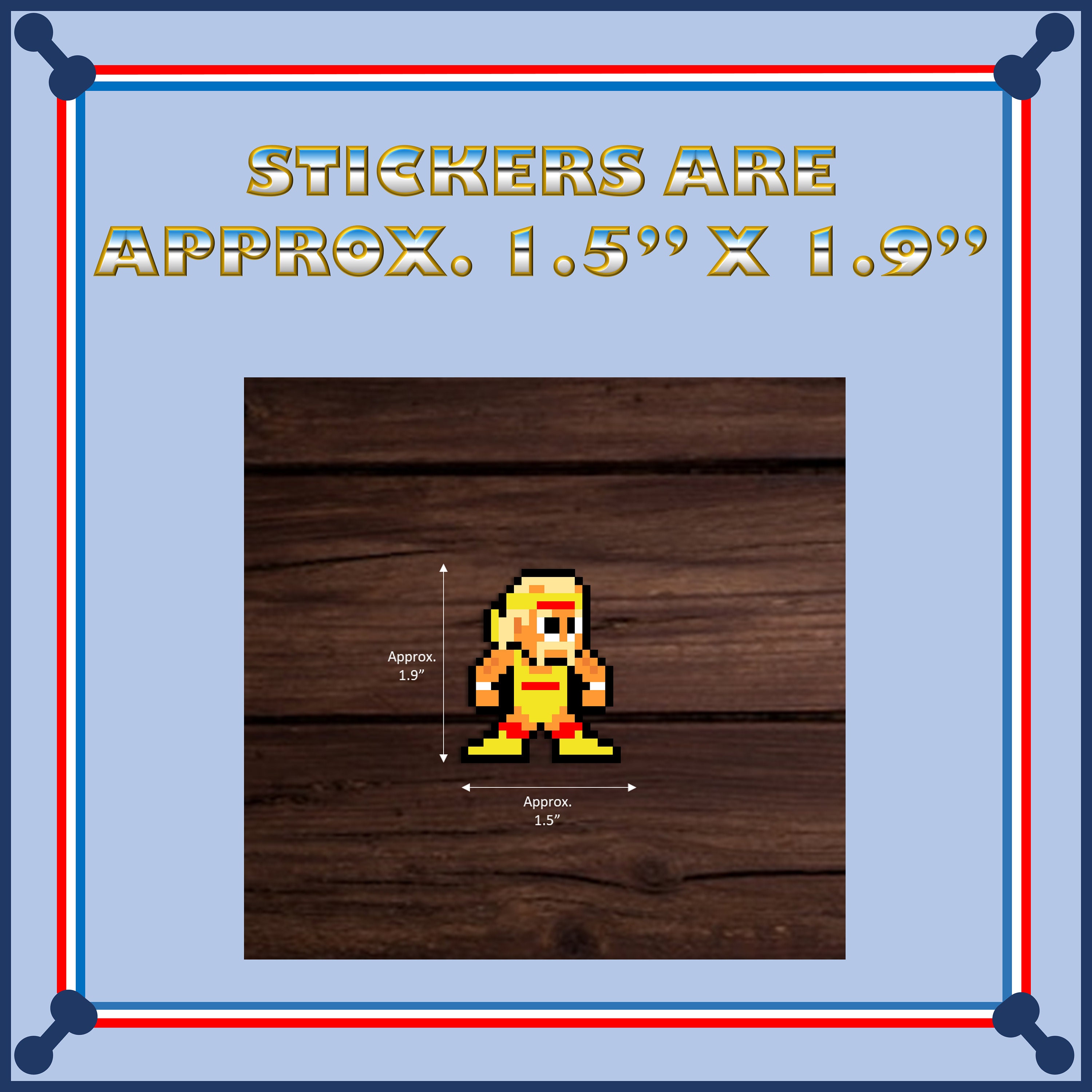 8-bit Pixel Art Pick Any 10 Stickers Hogan Andre Savage Steamboat ...