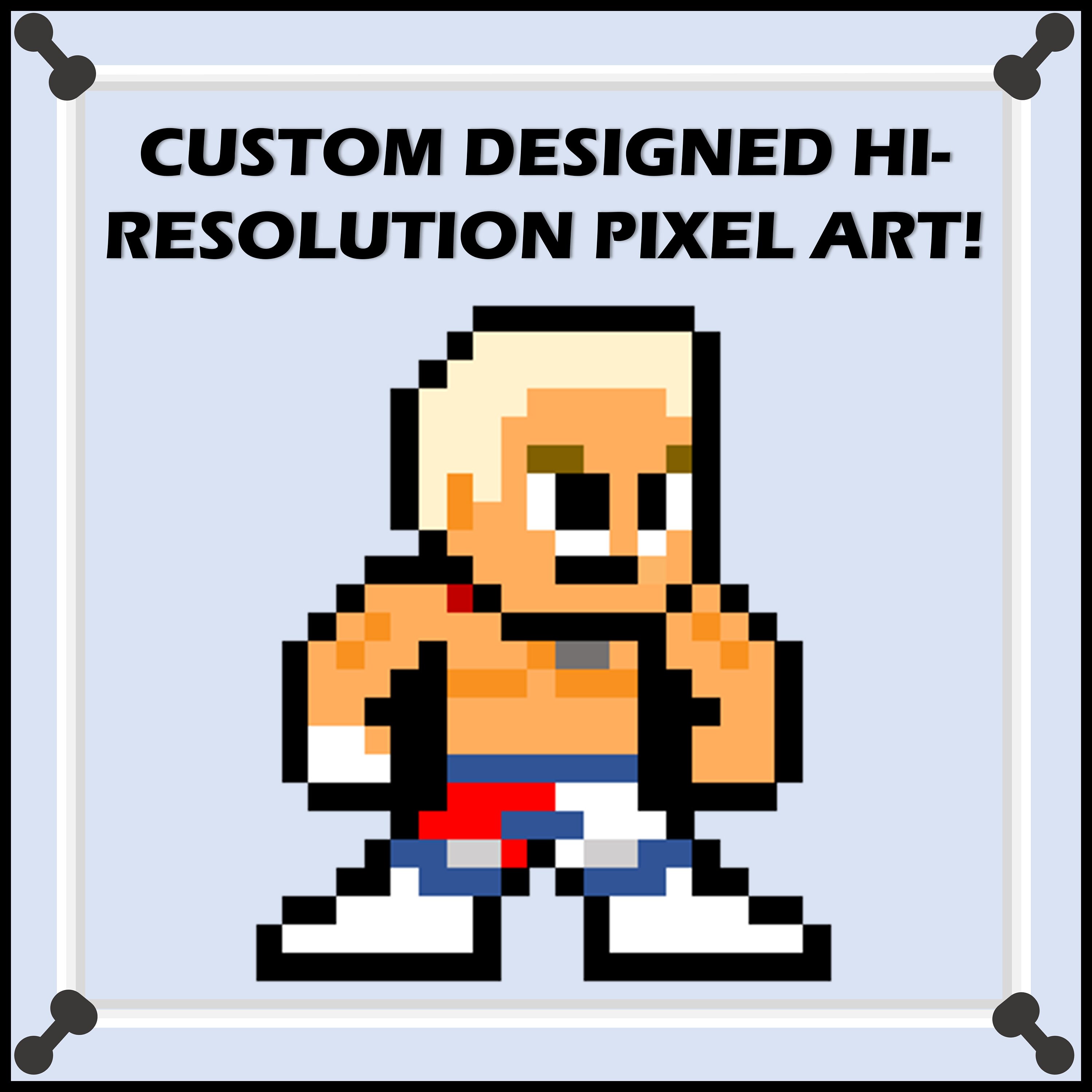8-bit Pixel Art Pick Any 10 Stickers Hogan Andre Savage Steamboat ...