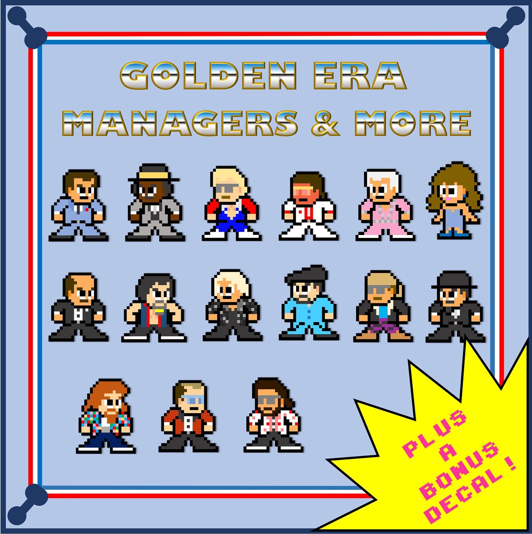 8-bit Sticker Set of 15 Individual Decals: Golden Era Managers & More ...