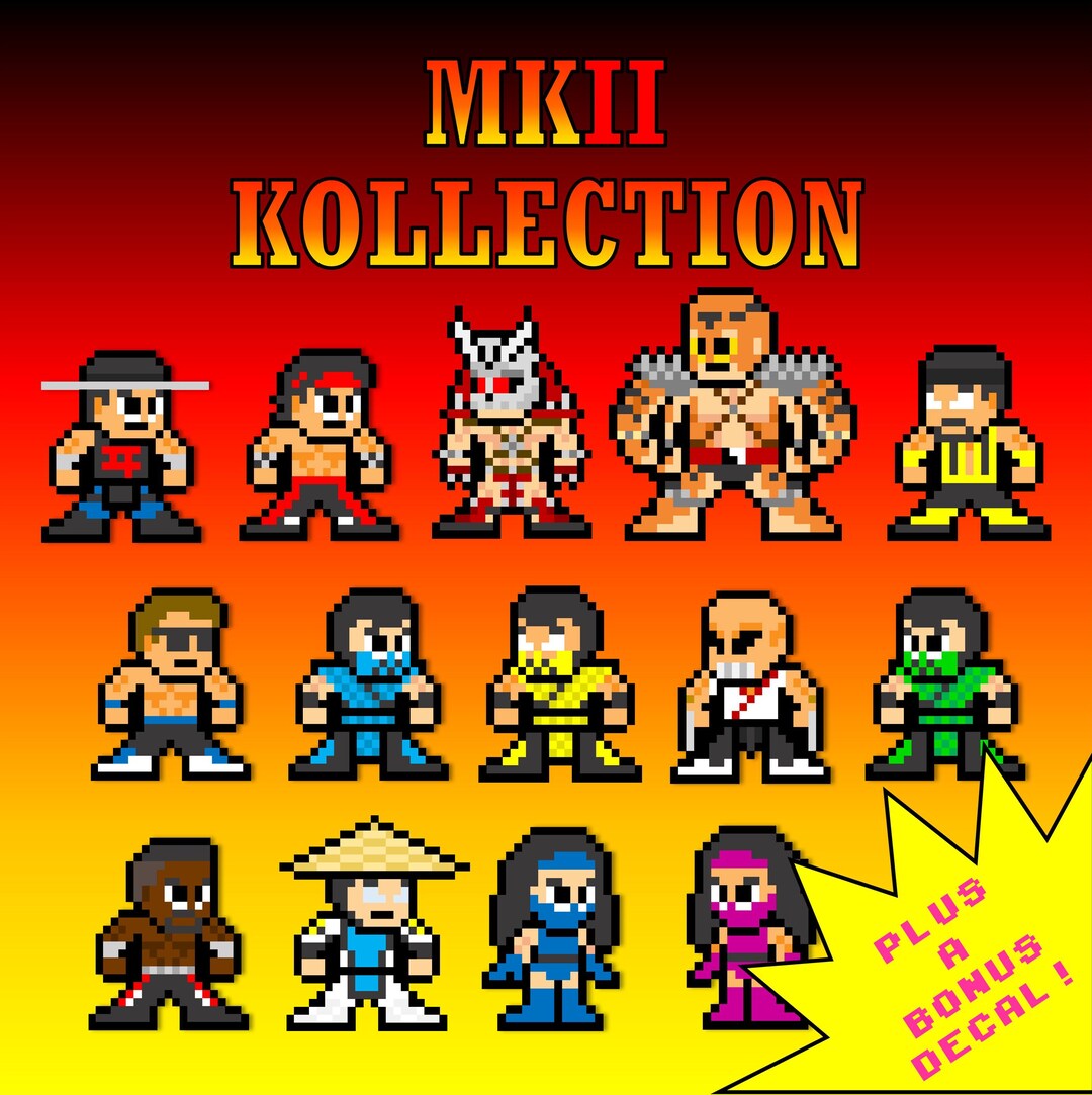 8-bit Retro Video Game Stickers: Set of 14 - Etsy