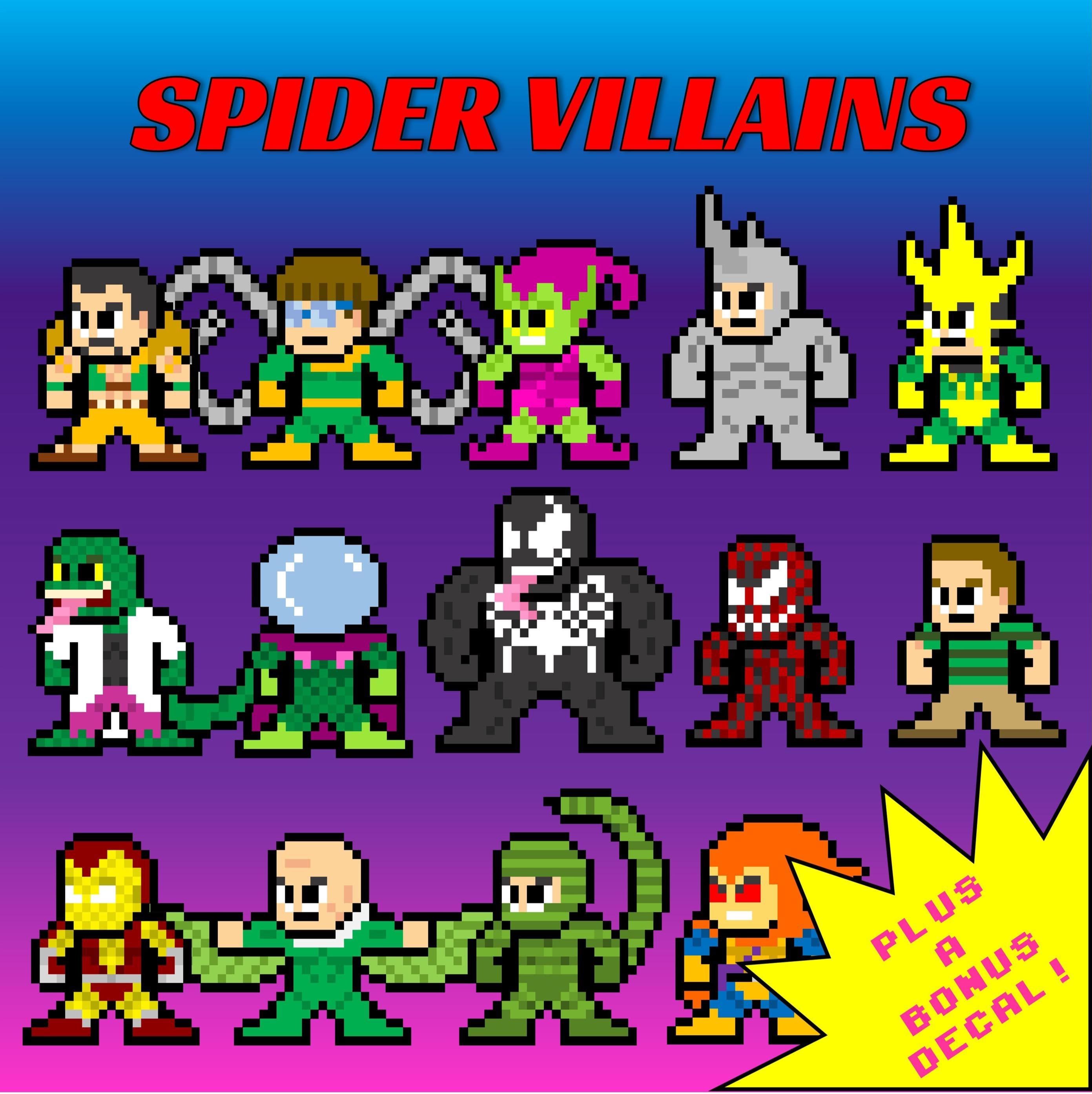 8-bit Retro Pixel Art Comic Stickers: Set of 14 - Etsy