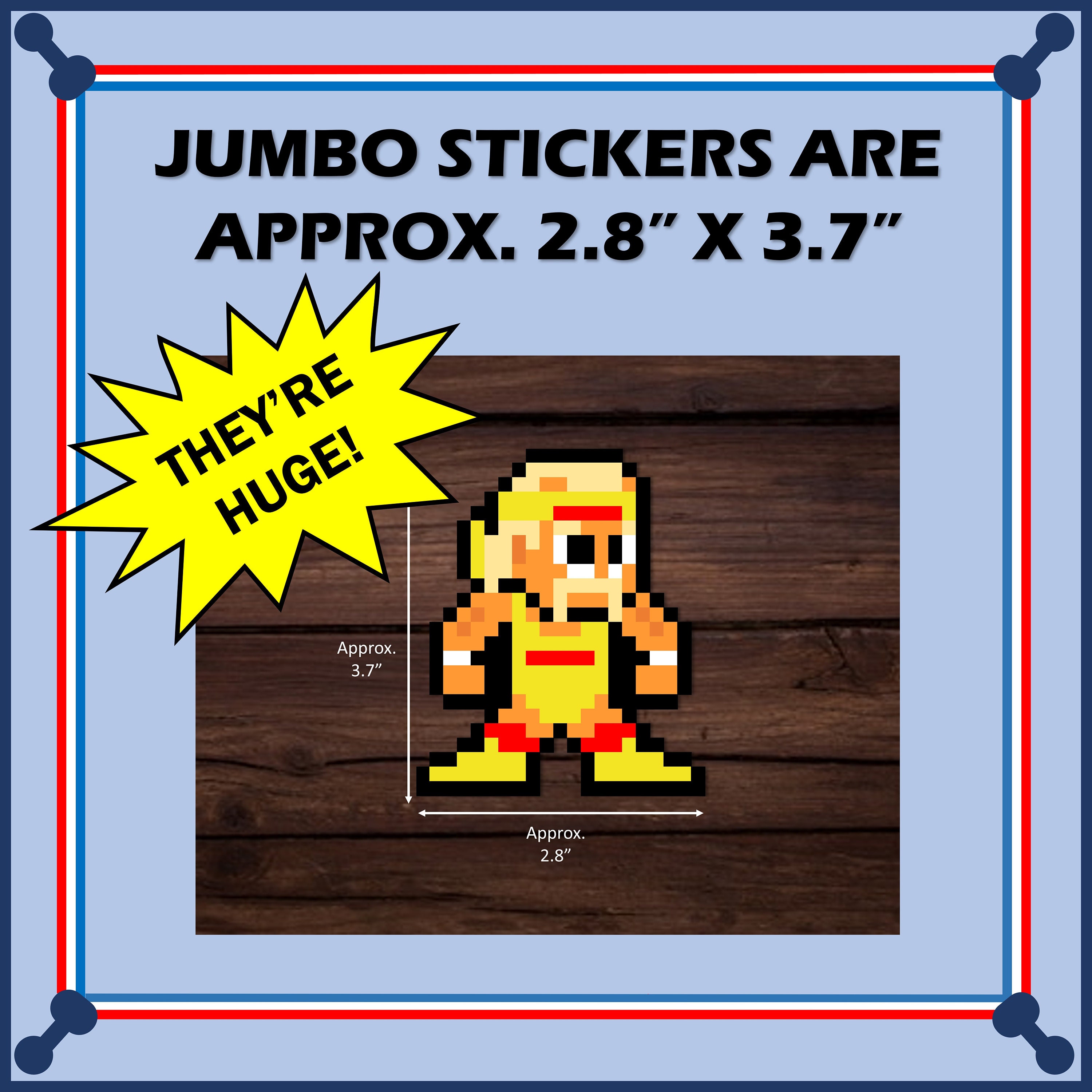 8-bit Pixel Art Set of Two JUMBO Rival Stickers: Hulk Hogan Vs. Andre ...