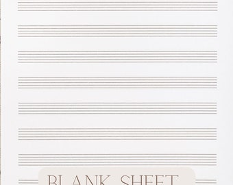 Blank Sheet Music Printable A4 PDF