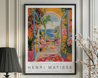 Impresión de Henri Matisse: póster estético de Matisse para exposiciones de galerías modernas, arte mural minimalista neutro, idea de regalo con recortes de Matisse