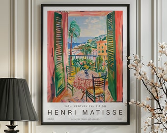 Impresión de Henri Matisse: Ventana abierta - Póster estético de Matisse para exposiciones de galerías modernas, arte mural minimalista y neutro, regalo de arte de Matisse