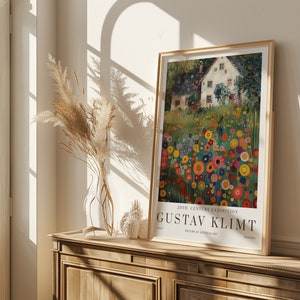 Gustav Klimt Print, Klimt Museum Poster, Gustav Klimt Poster, Klimt Exhibition Poster, Gustav Klimt Painting, Flower Garden, Flower