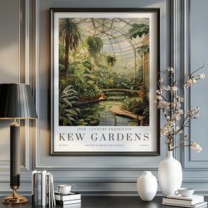 Stampa William Morris, stampa Kew Gardens, stampa londinese, poster William Morris, arte murale vintage, arte floreale, poster vintage