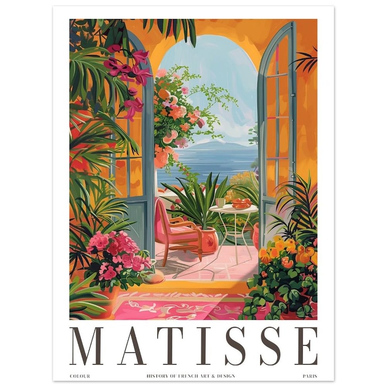 Henri Matisse Print - Aesthetic Matisse Poster for Modern Gallery Exhibition Art, Minimalist Neutral Wall Art, Matisse Cut outs Gift Idea 45x60 cm / 18x24″