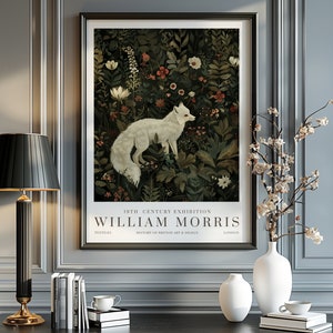 William Morris Fox Print, William Morris Exhibition Print, William Morris Poster, Vintage Wall Art, Textiles Art, Vintage Poster