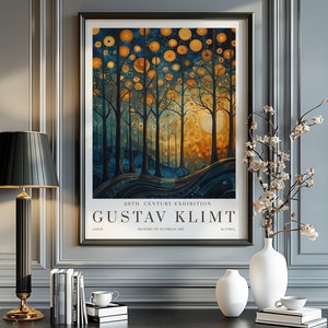 Gustav Klimt Print, Klimt Museum Poster, Gustav Klimt Poster, Klimt Exhibition Poster, Gustav Klimt Painting, Flower Garden, Flower Market