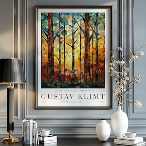 Gustav Klimt Druck, Klimt Museum Poster, Gustav Klimt Poster, Klimt Ausstellungsposter, Gustav Klimt Gemälde, Blumengarten, Blumenmarkt