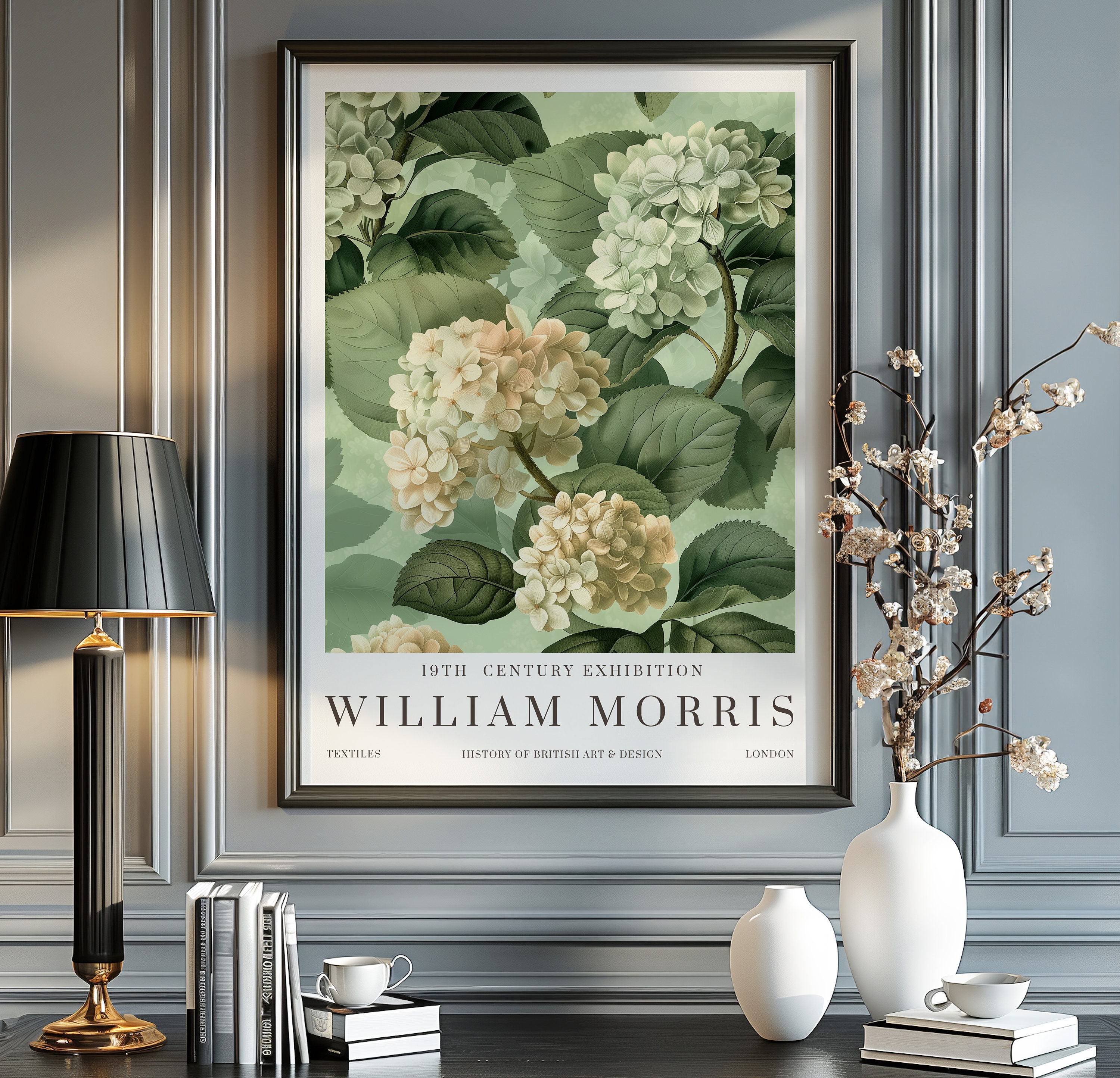 Poster Mural Vintage William Morris 60x90 Cm | Déco Hibou Et Fleurs Pour Salon, Chambre Ou Bureau - 3