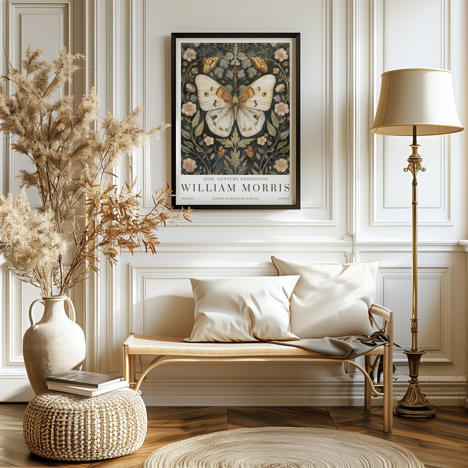 William Morris Butterfly Print, William Morris Exhibition Print ...