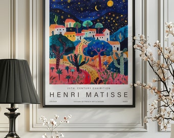 Henri Matisse Print - Matisse Poster for Modern Exhibition Art, Minimalist Neutral Wall Art, Matisse Cut outs Gift Idea