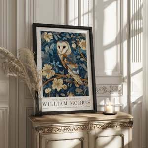 William Morris Prints, William Morris Exhibition Print, William Morris Poster, Vintage Wall Art, Textiles Art, Owl Art