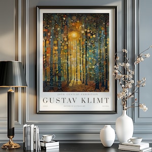 Gustav Klimt Druck, Klimt Museum Poster, Gustav Klimt Poster, Klimt Ausstellungsplakat, Gustav Klimt Malerei, Blumengarten, Blumenmarkt