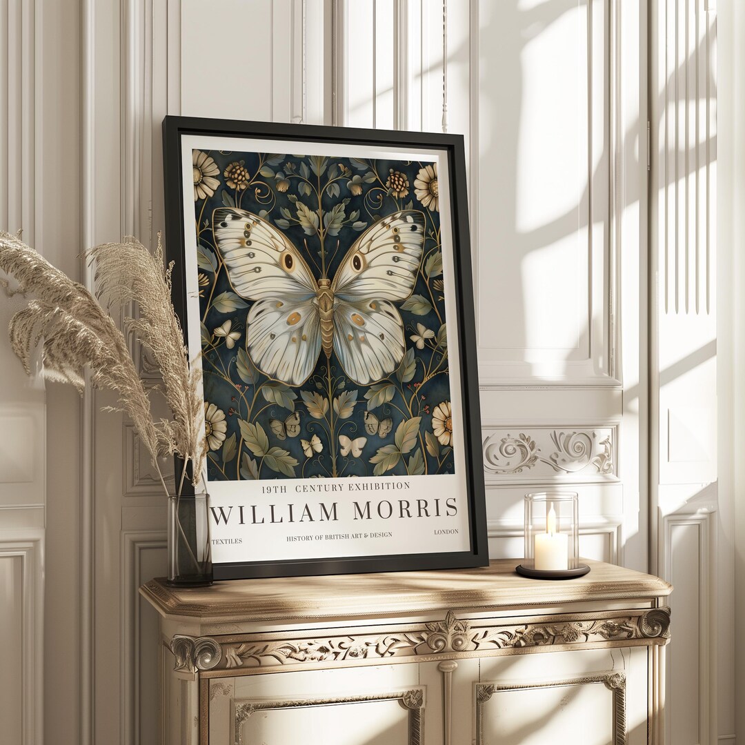 William Morris Butterfly Print, William Morris Exhibition Print ...