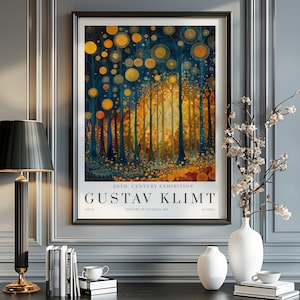 Gustav Klimt Druck, Klimt Museum Poster, Gustav Klimt Poster, Klimt Ausstellungsplakat, Gustav Klimt Malerei, Blumengarten, Blumenmarkt