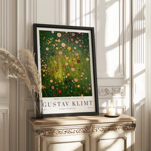 Gustav Klimt Print, Klimt Museum Poster, Gustav Klimt Poster, Klimt Exhibition Poster, Gustav Klimt Painting, Flower Garden, Flower