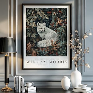 William Morris Fox Print, William Morris Exhibition Print, William Morris Poster, Vintage Wall Art, Textiles Art, Vintage Poster