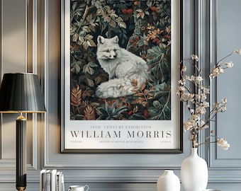 William Morris Fox Print, William Morris Exhibition Print, William Morris Poster, Vintage Wall Art, Textiles Art, Vintage Poster