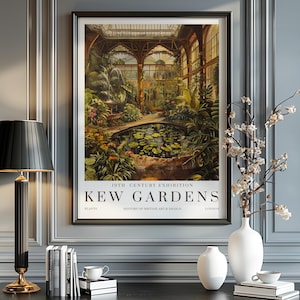 William Morris Print, Kew Gardens Print, London Print, William Morris Poster, Vintage Wall Art, Floral Art, Vintage Poster