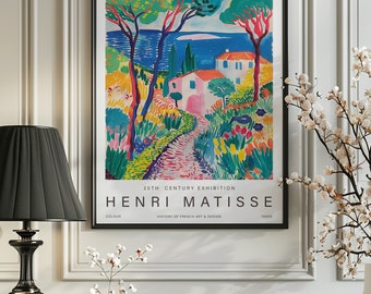 Henri Matisse Print - Matisse Poster for Modern Exhibition Art, Minimalist Neutral Wall Art, Matisse Cut outs Gift Idea