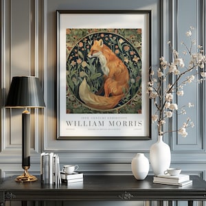 William Morris Print, William Morris Exhibition Print, William Morris Poster, Vintage Wall Art, Textiles Art, Vintage Poster, Fox Print