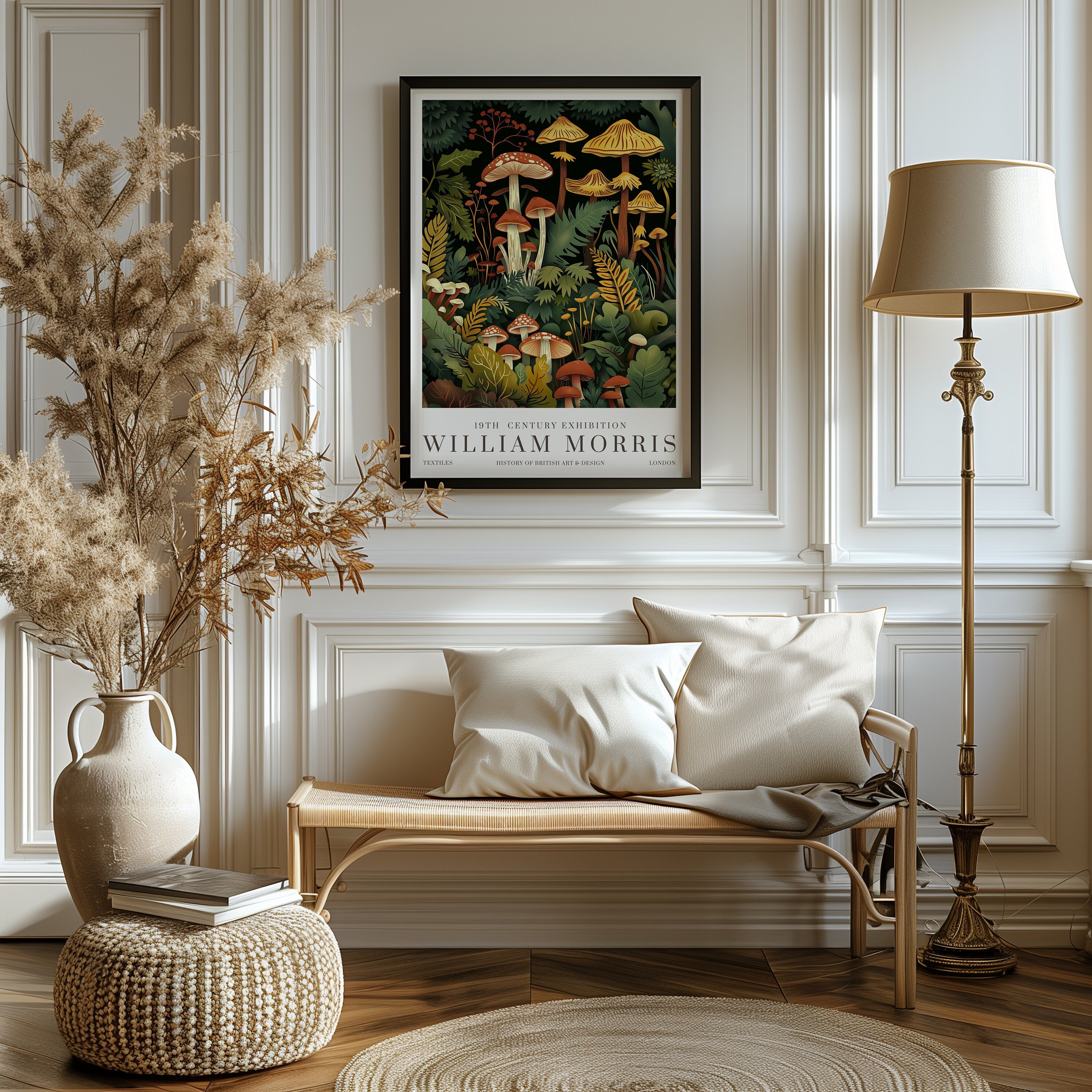 William Morris Mushroom Print, William Morris Exhibition Print, William ...