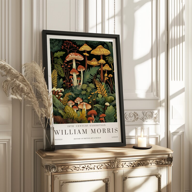 William Morris Mushroom Print, William Morris Exhibition Print, William ...