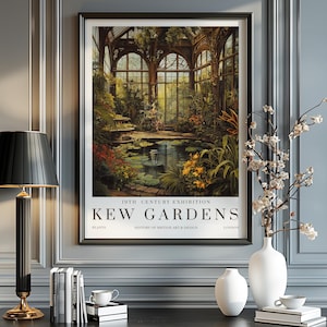 William Morris Print, Kew Gardens Print, London Print, William Morris Poster, Vintage Wall Art, Floral Art, Vintage Poster