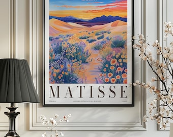 Impresión de Henri Matisse: póster estético de Matisse para exposiciones de galerías modernas, arte mural minimalista neutro, idea de regalo con recortes de Matisse