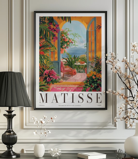 Henri Matisse Print - Aesthetic Matisse Poster for Modern Gallery Exhibition Art, Minimalist Neutral Wall Art, Matisse Cut outs Gift Idea