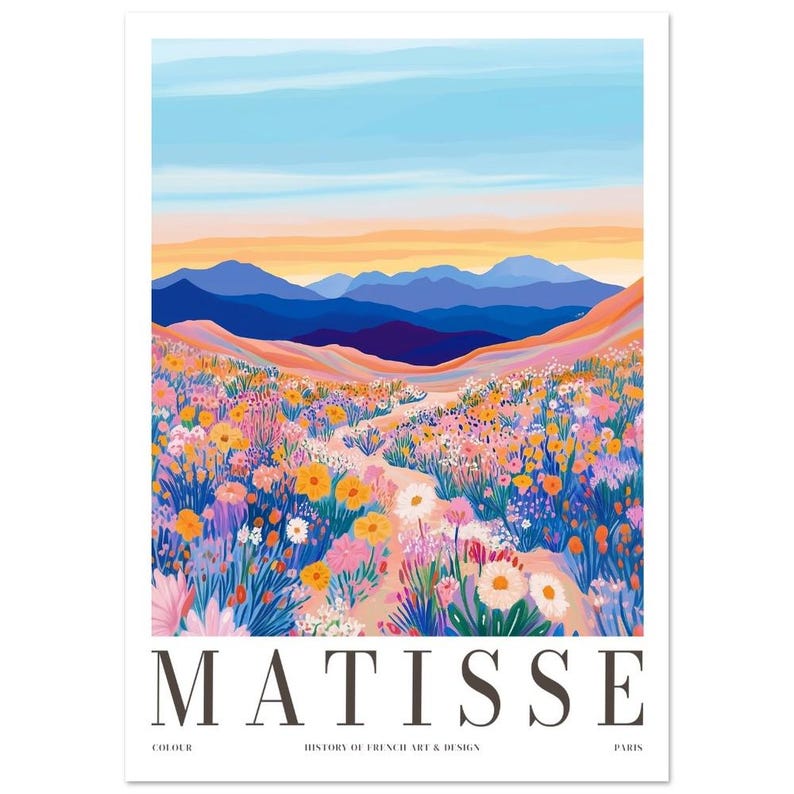 Henri Matisse Print - Aesthetic Matisse Poster for Modern Gallery Exhibition Art, Minimalist Neutral Wall Art, Matisse Cut outs Gift Idea A4 21x29.7 cm / 8x12″
