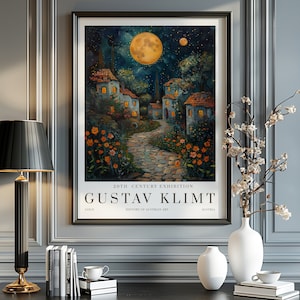 Gustav Klimt Print, Klimt Museum Poster, Gustav Klimt Poster, Klimt Exhibition Poster, Gustav Klimt Painting, Flower Garden, Flower Market