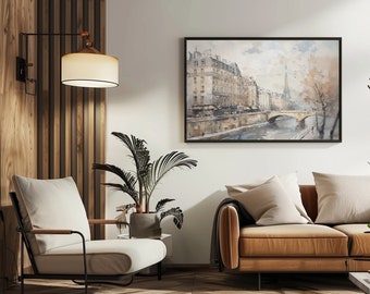 Paris City Vintage Print | Oil Painting Art | Vintage Art | Aesthetic Wall Art | Digital Download PRINTABLE Vintage Decor