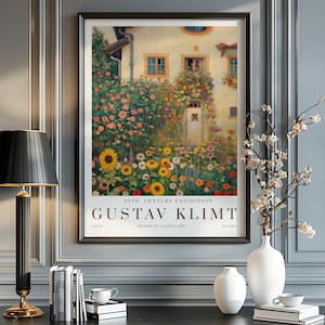 Gustav Klimt Print, Klimt Museum Poster, Gustav Klimt Poster, Klimt Exhibition Poster, Gustav Klimt Painting, Flower Garden, Flower