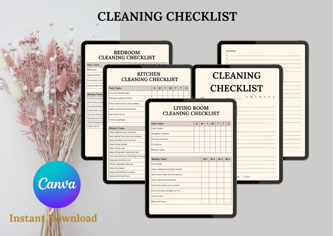Simplify Your Cleaning Routine With This Customizable Checklist ...