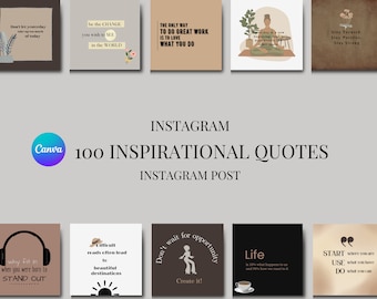 Modèle inspirant de citations Instagram Modèle personnalisable de dicton esthétique pour publication Instagram sur les réseaux sociaux Citations d'influenceurs