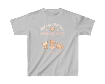 Just A Girl That Loves Highland Cows Kids Heavy Cotton™ Tee