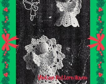 Crochet Guardian Angels Pattern PDF – 2 Christmas Angel Designs, Small & Large, Holiday Décor, Handmade Gift, Festive Home Decor