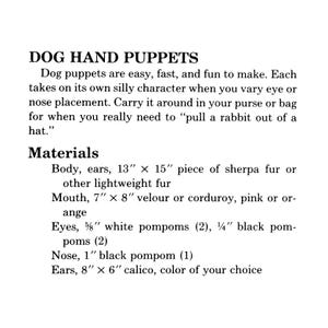 Vintage Dog Puppet Sewing Pattern – DIY Hand Puppet Toy – Easy Quick Craft Project for Kids – Fun Soft Plush Animal Puppet Gift Idea image 3