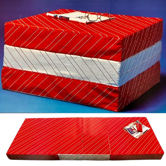 Japanese Shiki Buton Foldable Mattress Pattern – 90s Vintage Sewing Guide for Space-Saving Cushions, Spare Bed, or Lounge Mat! DIY Project
