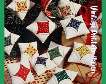 Vintage motif de décoration de Noël pour fenêtre cathédrale en PDF - Décorations en tissu à faire soi-même, couture facile, créations écologiques pour les fêtes