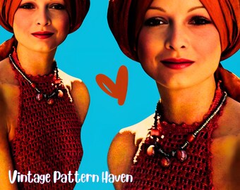 レディースホルタートップパターン • 1970年代のヴィンテージ