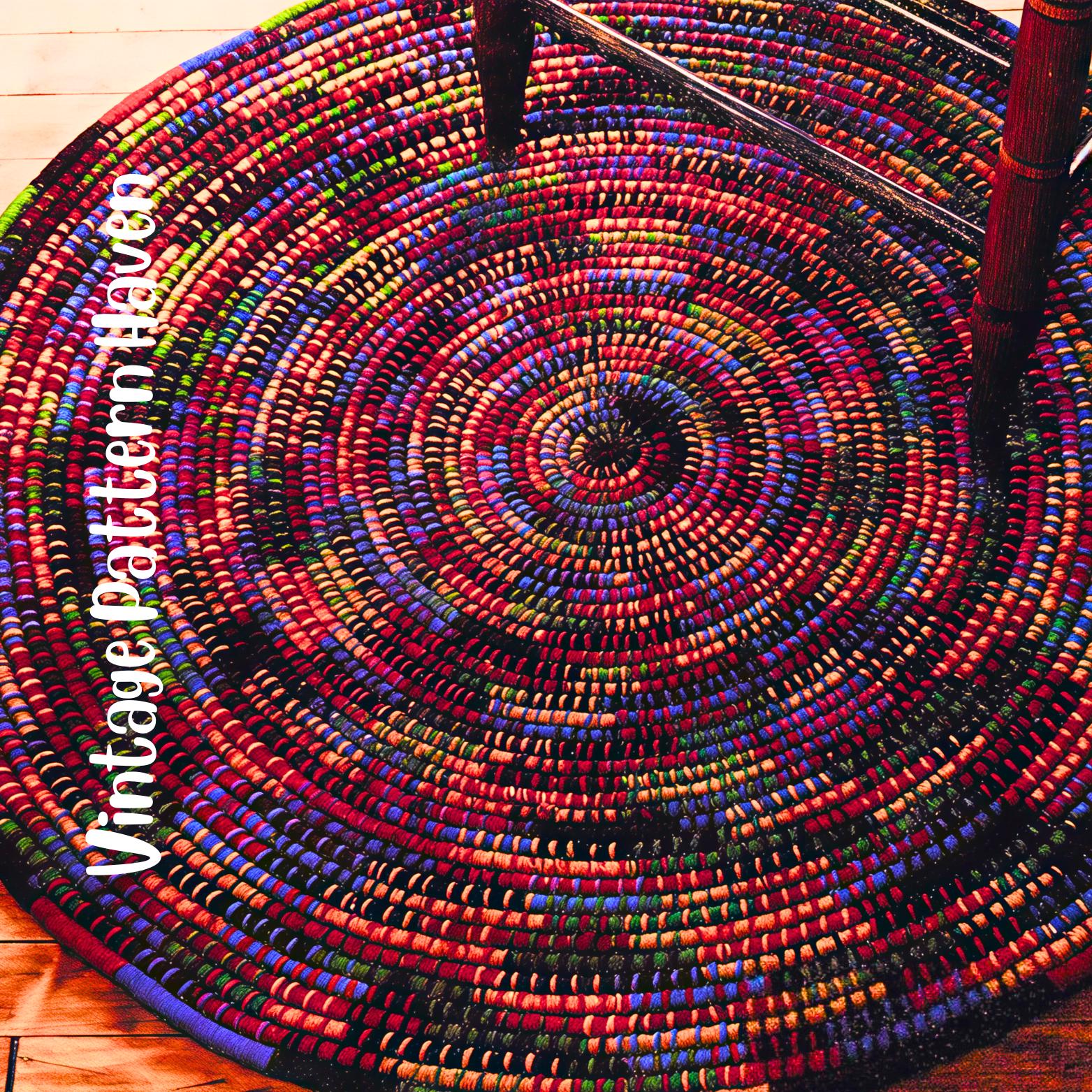 Vintage Coiled Rug Pattern | Easy DIY Rope Rug | Beginner Craft Project ...