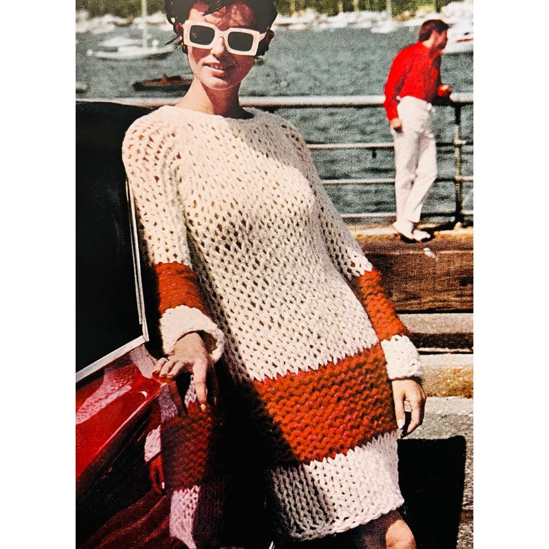 Knitted Ribbed Maxi Dress Pattern - Etsy