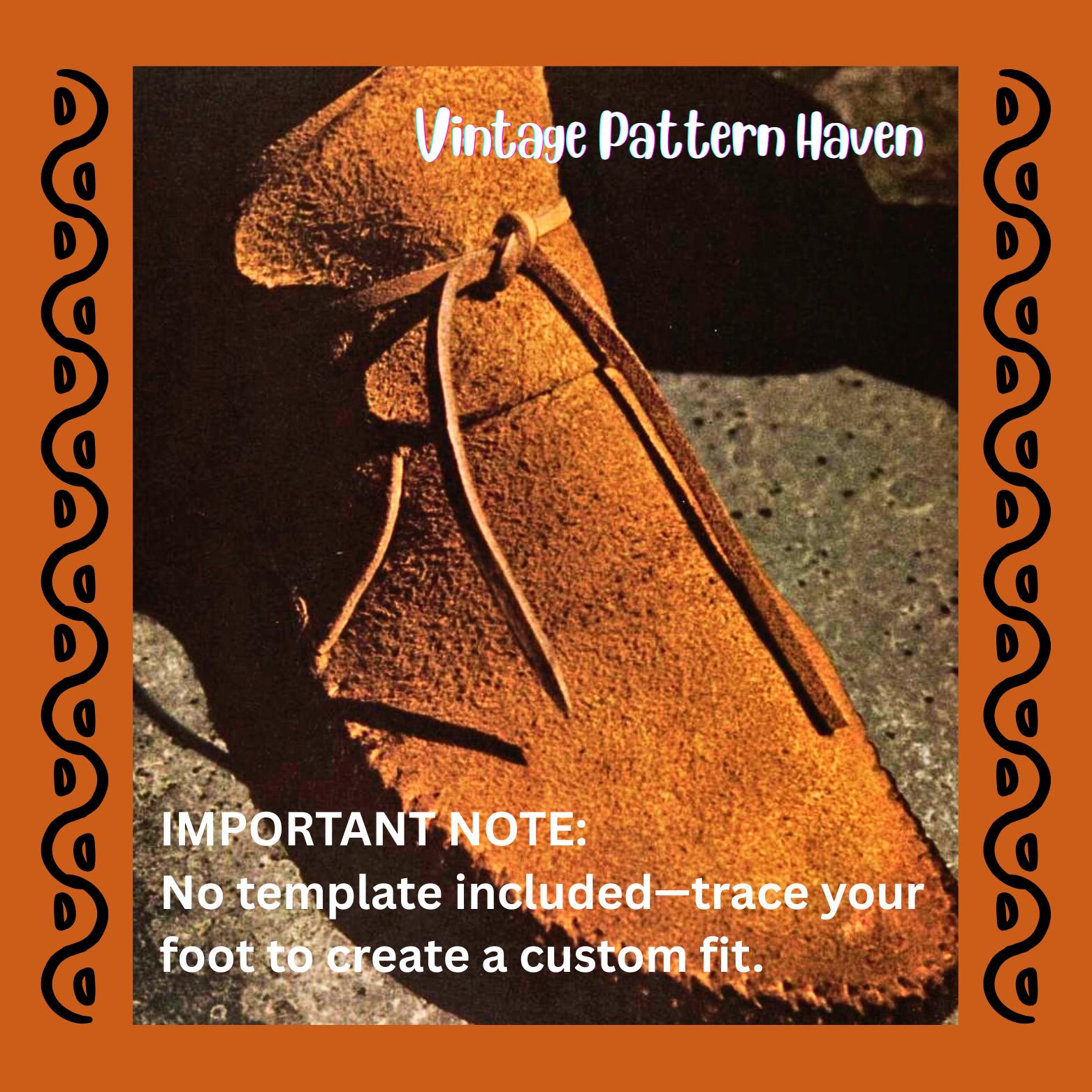 Vintage Moccasin Pattern PDF | DIY Leather Shoes Tutorial | Trace Your ...