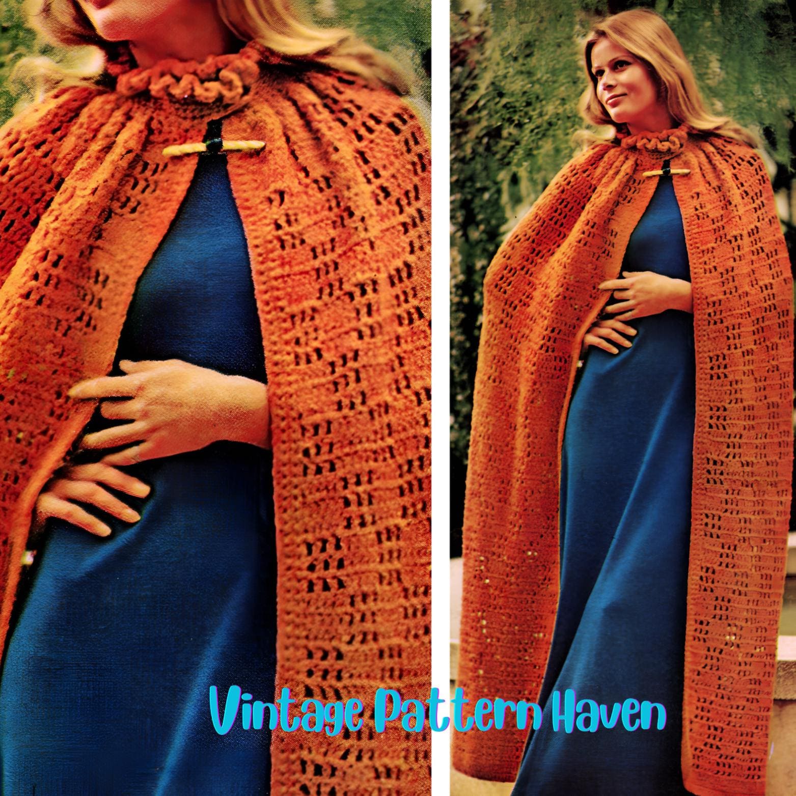 29 Cloak Crochet Patterns for Dramatic Layers, Cozy Texture, and Costume-Worthy Style 9 Vintage Crochet Cloak