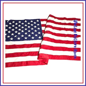 Patrón de costura de bandera estadounidense vintage / Decoración patriótica con estrellas y rayas / Bandera DIY del 4 de julio / Día de la Inauguración de la Independencia / 3 x 5 pies